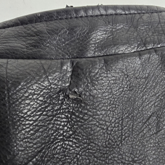 Torrid Faux Black Leather Moto Style Jacket Zip Up Size 4 - Picture 8 of 8